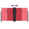 vidaXL I&scaron;traukiama &scaron;oninė pertvara, raudonos spalvos, 120x1000cm