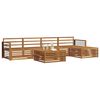 vidaXL Lauko sofos komplektas 6 pcs Natūrali