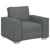 vidaXL Sofa 3 pcs Tamsiai pilka 220 x 80 x 84 cm Lino mi&scaron;inio audinys