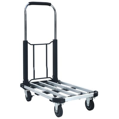 vidaXL Sulankstomas transportavimo vežimėlis, sidabrinis, aliuminis
