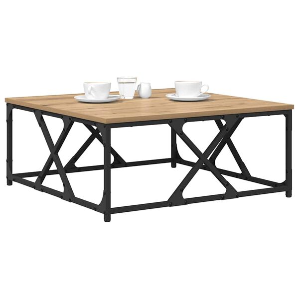 vidaXL Kavos staliukas Amatininkų ąžuolas 70 x 70 x 30 cm