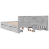 vidaXL Lovos rėmas su galvūgaliu, betono, 150x200cm, apdirbta mediena