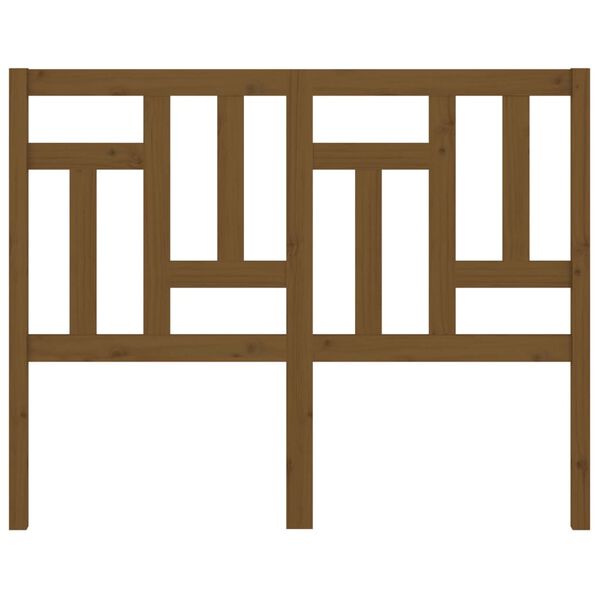 vidaXL Lovos galvūgalis, medaus rudas, 125,5x4x100cm, pu&scaron;ies masyvas