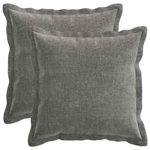 vidaXL Pagalvėlės užvalkalas 2 vnt. HOUTEN Tamsiai pilka 30 x 30 cm