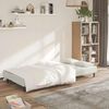 vidaXL Dvivietė sofa-lova su dvejomis pagalvėmis, kreminė, aksomas