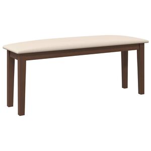 vidaXL Suoliukas 110 cm Ruda medžio masyvo guma