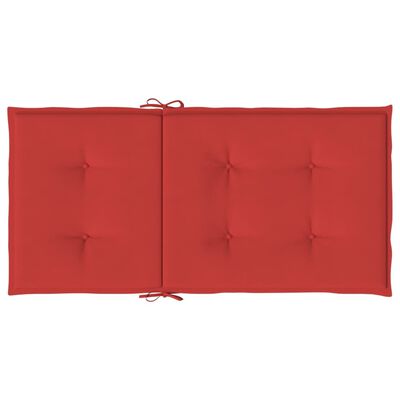 vidaXL Sodo kėdės pagalvėlės, 4vnt., raudonos, 100x50x3cm, audinys