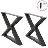 vidaXL Kavos staliuko kojos, 2 vnt., antracito spalvos, 70x(42-43,3) cm, plienas