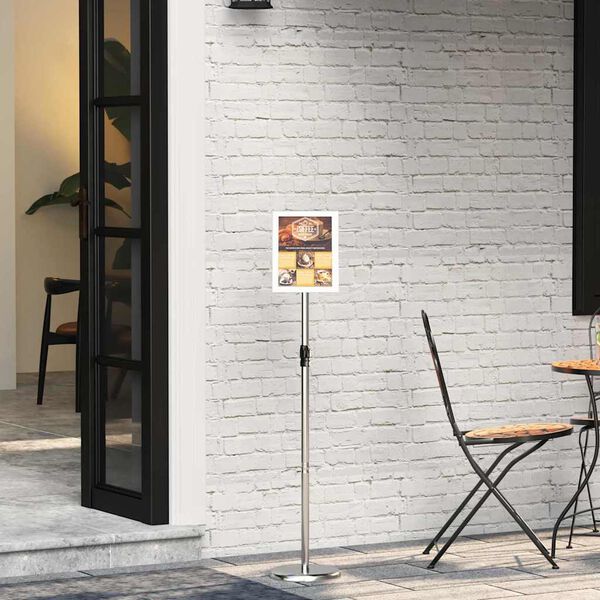 vidaXL Prekybos parodos stendai Sidabro 25 x 25 x 125 cm Aliuminis