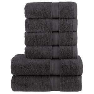 vidaXL Rank&scaron;luosčių rinkinys SOLUND, 6vnt., antracito, 600g/m&sup2;