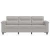 vidaXL Trivietė sofa, &scaron;viesiai pilka, 180cm, mikropluo&scaron;to audinys