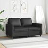 vidaXL Dvivietė sofa, juodos spalvos, 120cm, dirbtinė oda