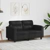 vidaXL Dvivietė sofa, juodos spalvos, 120cm, mikropluošto audinys