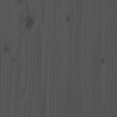 vidaXL Lovos galvūgalis, pilkas, 80,5x4x100cm, pušies medienos masyvas