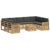 vidaXL Lauko sofos komplektas 10 pcs Balta ir antracito
