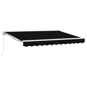 vidaXL Rankinė markizė 3 x 2,5 m Juoda 100% poliesteris