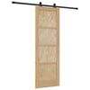 vidaXL Slankios durys Natūrali ir juoda 73,5 x 211 cm