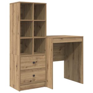 vidaXL Stalas Amatininkų ąžuolas 105,5 x 50 x 127 cm 2 vnt.
