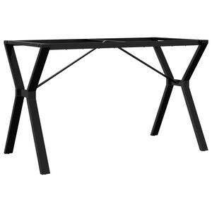 vidaXL Valgomojo stalo kojos, 120x60x73cm, plieninis, Y formos rėmas