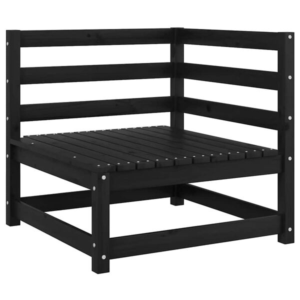 vidaXL Kampinė sodo sofa su antracito pagalvėlėmis, pušies masyvas