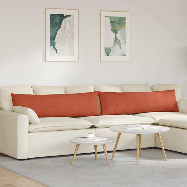 vidaXL Sofa Pagalvės 2 pcs Raudona oranžinė 145 x 40 cm