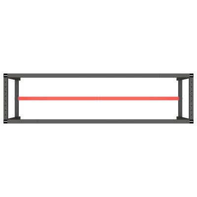 vidaXL Darbastalio rėmas, juodas ir raudonas, 190x50x79cm, metalas