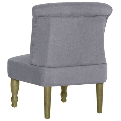 vidaXL Prancūziško stiliaus kėdės, 2 vnt., šviesiai pilkos, audinys