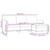 vidaXL Trivietė sofa su pakoja, &scaron;viesiai pilka, 180cm, audinys