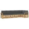 vidaXL Lauko sofos komplektas 6 pcs Balta ir antracito