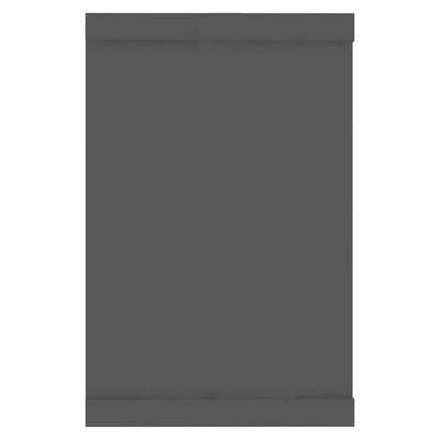 vidaXL Sieninės lentynos, 4vnt., pilkos, 60x15x23cm, MDP, kubo formos