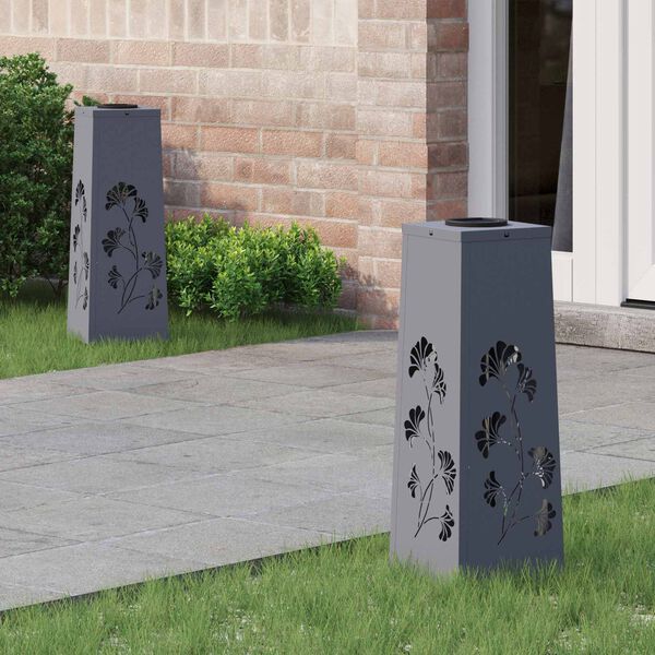 vidaXL Saulės LED &scaron;aligatvio &scaron;viesa 2 pcs Antracitas