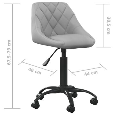 vidaXL Valgomojo kėdė, šviesiai pilkos spalvos, aksomas