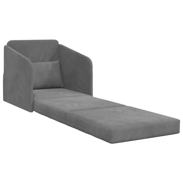 vidaXL Sofa lova Tamsiai pilka 65 x 80 x 83 cm Aksomas