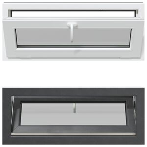 vidaXL Požeminio lango RISOR 110 x 40 cm PVC ir stiklas Antracito