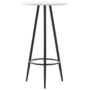 vidaXL Baro stalas, baltos spalvos, 60x107,5cm, MDF