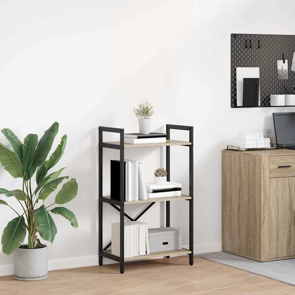 vidaXL Knygų lentyna Sonoma ąžuolas 56 x 34 x 96 cm Apdirbta mediena