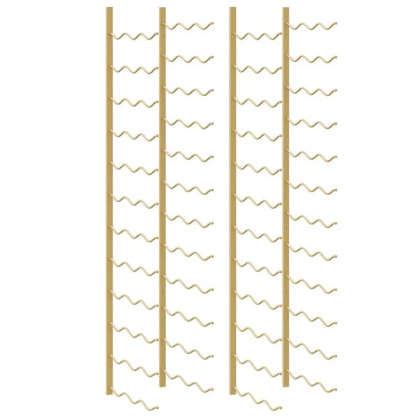 vidaXL Prie sienos montuojami vyno laikikliai, 2vnt., aukso, geležis