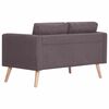 vidaXL Dvivietė sofa, taupe spalvos, audinys