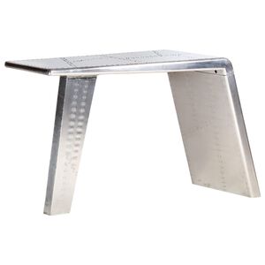 vidaXL Aviator ra&scaron;omasis stalas, sidabrinės sp., 112x50x76cm, metalas
