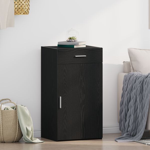 vidaXL Kabalas su stalčių Juodas ąžuolas 50 x 42,5 x 93 cm