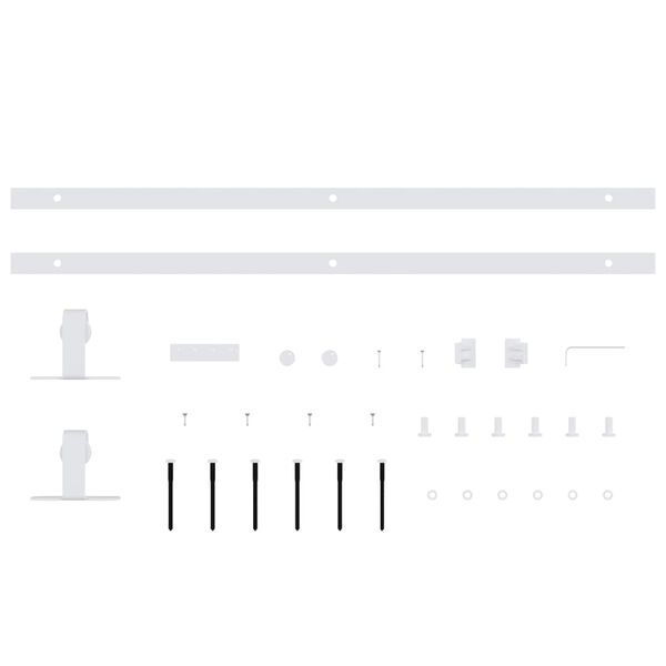 vidaXL Stumdomų spintelės durelių rinkinys, baltas, 122cm, plienas