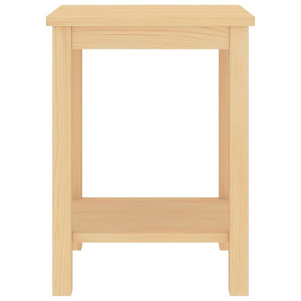 vidaXL Naktinė spintelė, šviesios medienos, 35x30x47cm, pušies masyvas