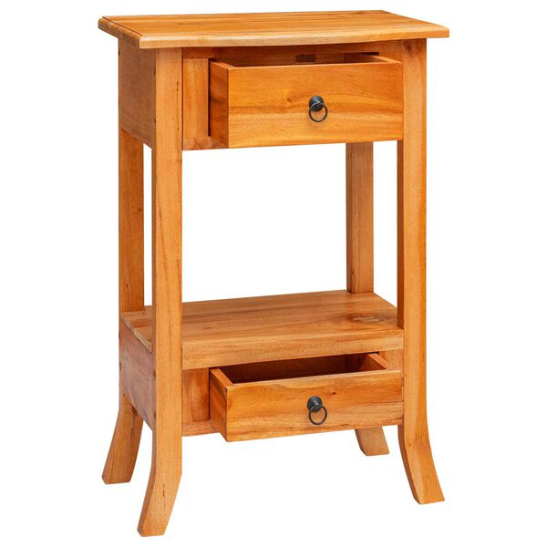 vidaXL Konsolinis stalas su stalčių Natūrali 50,5 x 30 x 75,5 cm