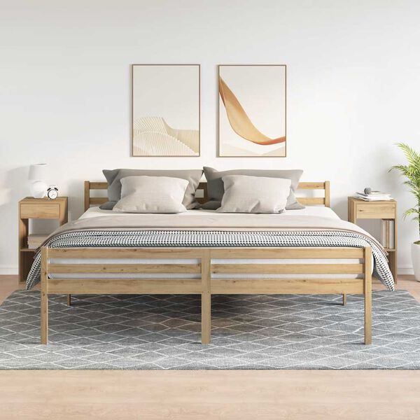 vidaXL Naktinės spintelės su stalčiumi, 2vnt., artisano, 35x34x66,5cm