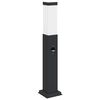 vidaXL Apsauginis stulpelis su jutikliu, 50 cm, juodas, IP44