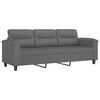 vidaXL Trivietė sofa su pakoja, tamsiai pilka, 180cm, audinys