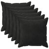 vidaXL Pagalvėlės užvalkalas 6 pcs HOUTEN Juoda 65 x 65 cm Aksomas