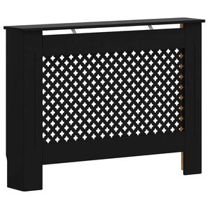 vidaXL Radiatoriaus uždangalas, juodos spalvos, 112x19x81,5cm, MDF