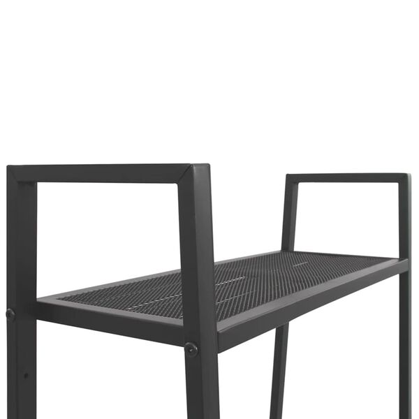 vidaXL Knygų lentyna-kopėčios, 4 pakopos, antracito spalvos, metalas