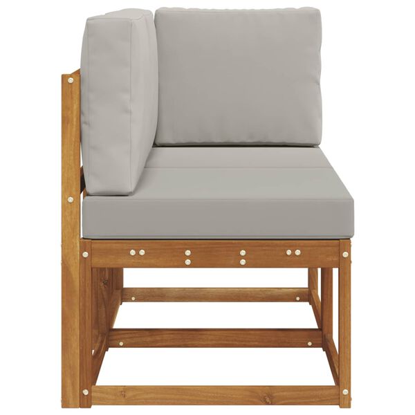 vidaXL Lauko vidurinė ir kampinė sofa su pagalve 2 Vienetas